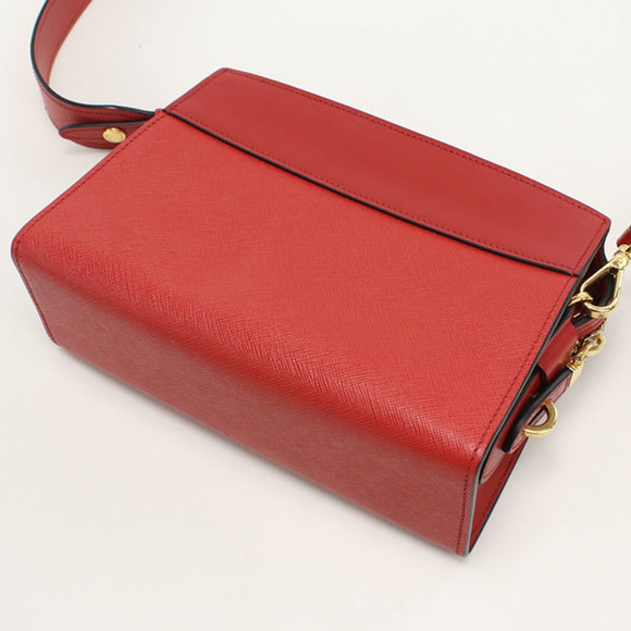 PRADA Prada Crossbody Shoulder Bag 1BH043 Saffiano Leather Women's Red - Picture 2 of 7